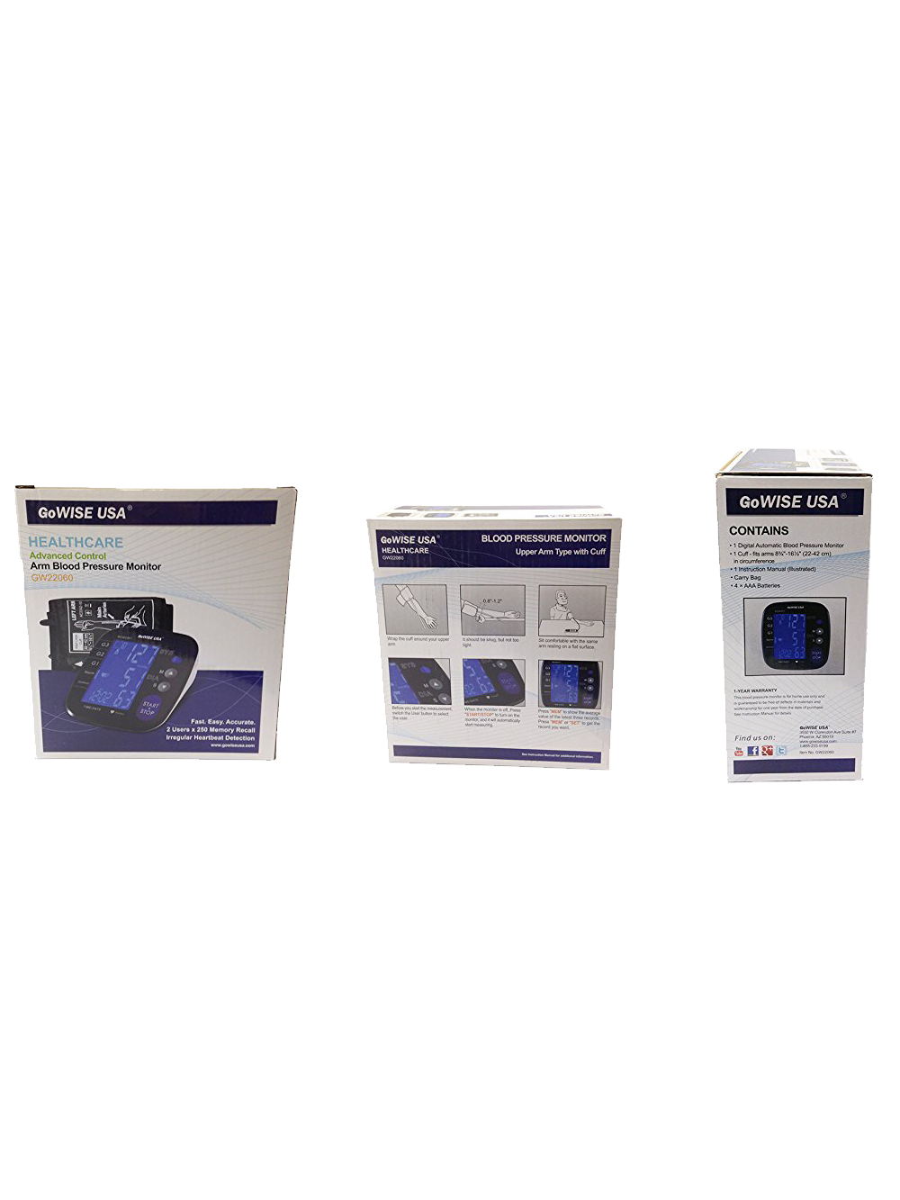 GoWISE USA Advanced Control Digital Blood Pressure Monitor 6 image